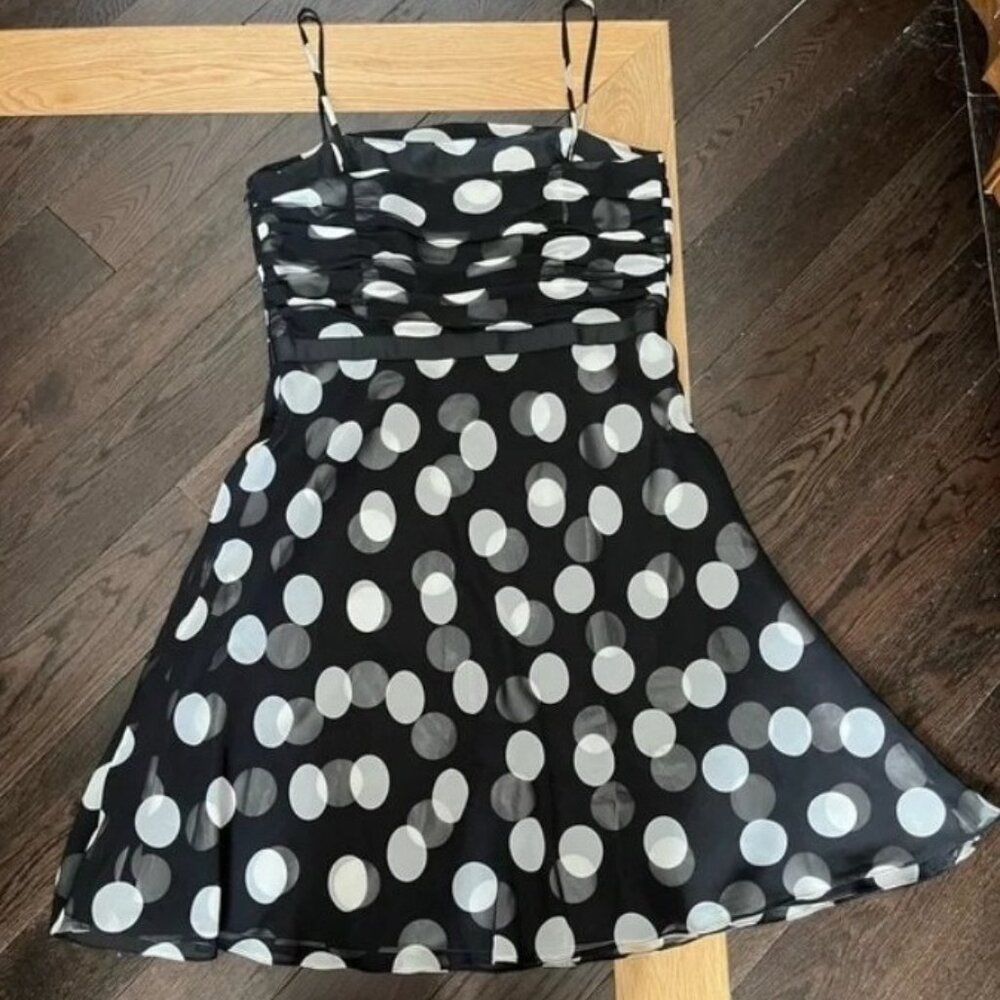 Ann Taylor Black Polka Dot Swing Dress - 5/$25